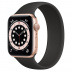 Apple Watch Series 6 // 44мм GPS // Корпус из алюминия золотого цвета, монобраслет черного цвета