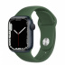Apple Watch Series 7 // 41мм GPS // Корпус из алюминия цвета «тёмная ночь», спортивный ремешок цвета «зелёный клевер»