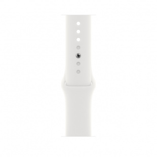 Apple Watch Series 8 // 41мм GPS + Cellular // Корпус из алюминия цвета "темная ночь", спортивный ремешок белого цвета