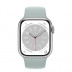 Apple Watch Series 8 // 45мм GPS + Cellular // Корпус из алюминия серебристого цвета, спортивный ремешок цвета "суккулент"