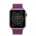 Apple Watch Series 6 Hermès // 40мм GPS + Cellular // Корпус из нержавеющей стали серебристого цвета, ремешок Simple Tour из кожи Swift цвета Anémone