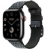 Apple Watch Series 9 Hermès // 41мм GPS+Cellular // Корпус из нержавеющей стали цвета "черный космос", ремешок Toile H Single Tour цвета Denim/Noir
