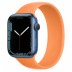 Apple Watch Series 7 // 45мм GPS // Корпус из алюминия синего цвета, монобраслет цвета «весенняя мимоза»