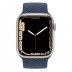 Apple Watch Series 7 // 41мм GPS // Корпус из алюминия цвета «сияющая звезда», плетёный монобраслет цвета «синий омут»