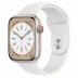 Apple Watch Series 8 // 45мм GPS + Cellular // Корпус из алюминия цвета "сияющая звезда", спортивный ремешок белого цвета