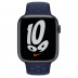 Apple Watch Series 7 // 45мм GPS + Cellular // Корпус из алюминия цвета «тёмная ночь», спортивный ремешок Nike цвета «ночной ультрамарин/мистический ультрамарин»
