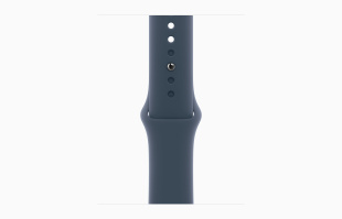 Apple Watch Series 9 // 41мм GPS+Cellular // Корпус из нержавеющей стали графитового цвета, спортивный ремешок цвета "штормовой синий"