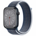 Apple Watch Series 8 // 45мм GPS // Корпус из алюминия цвета "темная ночь", спортивный браслет цвета "синий шторм"