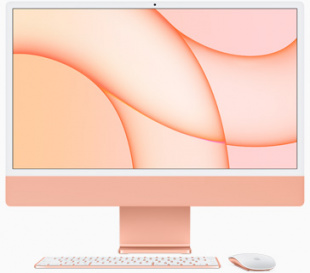 Apple iMac 24" (Custom) Retina 4,5K // Чип Apple M1 8-Core CPU, 8-Core GPU // 8 ГБ, 2 ТБ, Оранжевый цвет (2021)