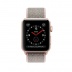 Apple Watch Series 3 // 38мм GPS + Cellular // Корпус из золотистого алюминия, ремешок из плетёного нейлона цвета «кофейный/карамельный» (MQJU2)