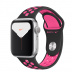 Apple Watch Series 5 // 44мм GPS + Cellular // Корпус из алюминия серебристого цвета, спортивный ремешок Nike цвета «чёрный/розовый всплеск»