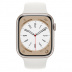 Apple Watch Series 8 // 45мм GPS + Cellular // Корпус из алюминия цвета "сияющая звезда", спортивный ремешок белого цвета