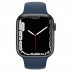 Apple Watch Series 7 // 45мм GPS // Корпус из алюминия цвета «тёмная ночь», спортивный ремешок цвета «синий омут»