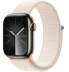 Apple Watch Series 9 // 41мм GPS+Cellular // Корпус из нержавеющей стали графитового цвета, спортивный браслет цвета "сияющая звезда"