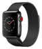 Apple Watch Series 3 // 38мм GPS + Cellular // Корпус из нержавеющей стали цвета «чёрный космос», миланский сетчатый браслет цвета «чёрный космос» (MR1H2)