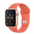 Apple Watch Series 5 // 40мм GPS + Cellular // Корпус из алюминия золотого цвета, спортивный ремешок цвета «спелый клементин»