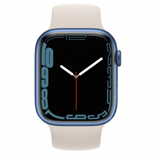 Apple Watch Series 7 // 41мм GPS // Корпус из алюминия синего цвета, монобраслет цвета «сияющая звезда»