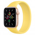 Apple Watch SE // 44мм GPS // Корпус из алюминия золотого цвета, монобраслет имбирного цвета (2020)