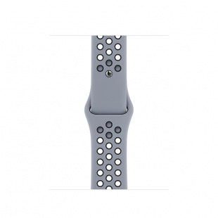 Apple Watch Series 6 // 44мм GPS + Cellular // Корпус из алюминия серебристого цвета, спортивный ремешок Nike цвета «Дымчатый серый/чёрный»