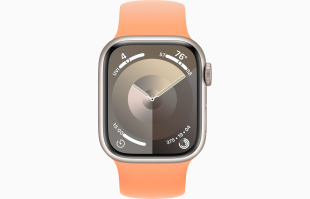 Apple Watch Series 9 // 41мм GPS // Корпус из алюминия цвета "сияющая звезда", монобраслет цвета "апельсиновый сорбет"