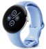 Google Pixel Watch 2, Wi-Fi, серебристый корпус, спортивный ремешок синего цвета (Bay)