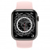 Apple Watch Series 7 // 45мм GPS + Cellular // Корпус из титана цвета «черный космос», монобраслет цвета «розовый мел»