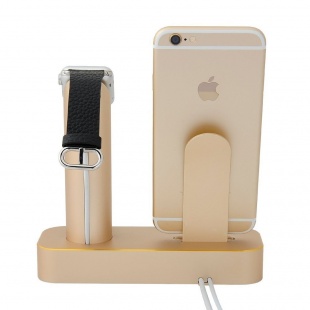 Док-станция COTEetCI Aluminum для Apple Watch и iPhone - Золотой