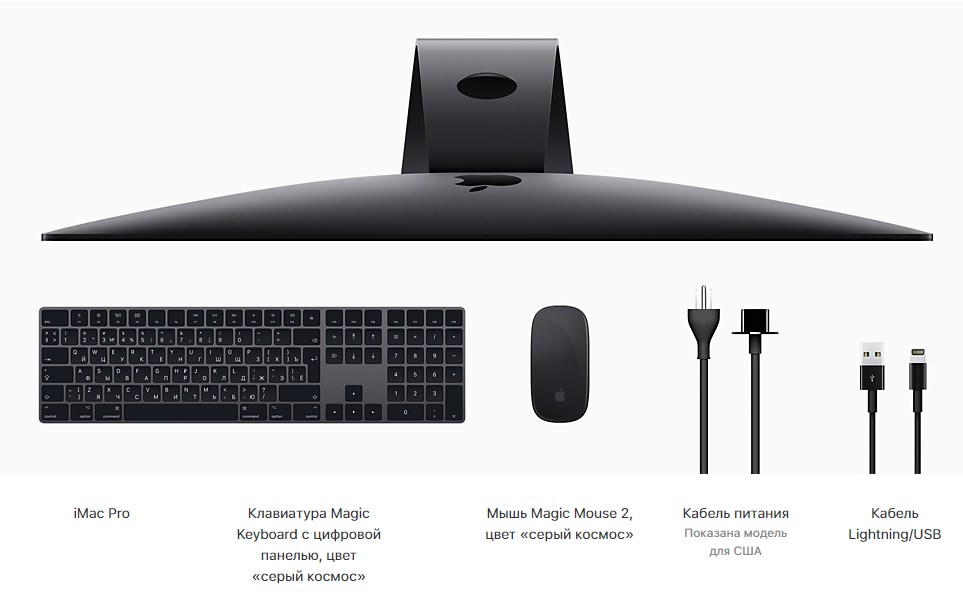 Комплект поставки iMac Pro 27