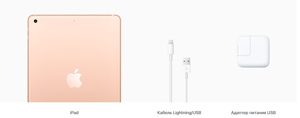 Комплект поставки iPad 2018