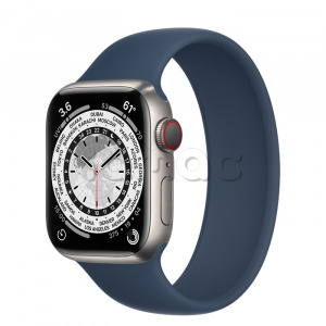 Купить Apple Watch Series 7 // 41мм GPS + Cellular // Корпус из титана, монобраслет цвета «синий омут»
