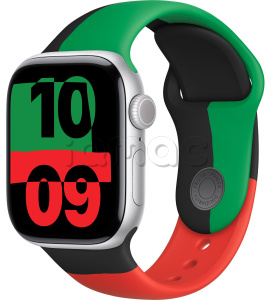 Купить Apple Watch Series 10 // 46мм GPS // Корпус из алюминия серебристого цвета, спортивный ремешок цвета Black Unity