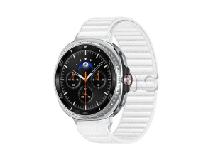 Samsung Galaxy Watch8 Classic (46 мм) Wifi+LTE, Черный, Текстильный ремешок белого цвета