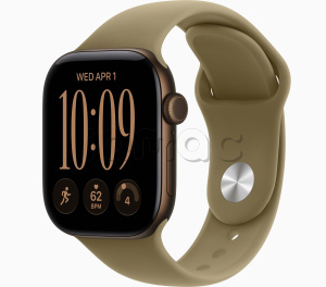 Купить Apple Watch Series 12 // 42мм GPS // Корпус из алюминия бронзового цвета, спортивный ремешок оливкового цвета