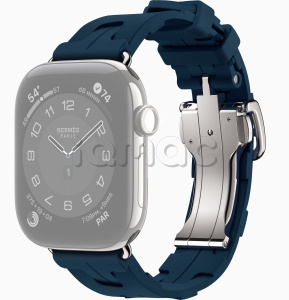46мм Ремешок Hermès Kilim Single Tour цвета Bleu De Malte для Apple Watch