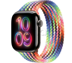 Купить Apple Watch Series 11 // 42мм GPS+Cellular // Корпус из титана сланцевого цвета, плетеный монобраслет цвета Pride Edition