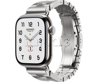 Купить Apple Watch Series 11 // 42мм GPS+Cellular // Корпус из титана серебристого цвета, ремешок Grand H цвета Satiné