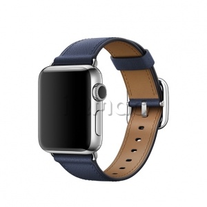 38/40мм Кожаный ремешок тёмно-﻿синего цвета с классической пряжкой для Apple Watch