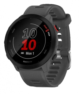 Купить Беговые умные часы Garmin Forerunner 55 (42mm), серый корпус, серый силиконовый ремешок