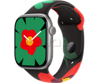 Купить Apple Watch Series 11 // 42мм GPS // Корпус из алюминия цвета "серый космос", спортивный ремешок цвета Unity Bloom