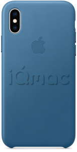 Кожаный чехол для iPhone X / Xs, цвет «лазурная волна», оригинальный Apple