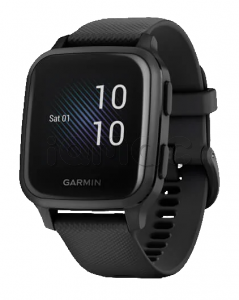 Купить Умные часы Garmin Venu Sq Music Edition (40mm), серый алюминиевый корпус, черный силиконовый ремешок