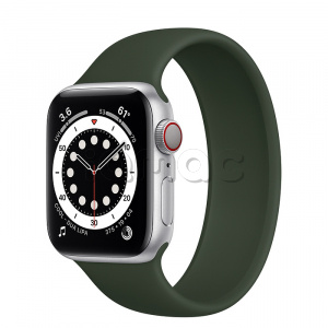 Купить Apple Watch Series 6 // 40мм GPS + Cellular // Корпус из алюминия серебристого цвета, монобраслет цвета «Кипрский зелёный»