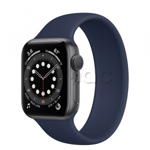 Купить Apple Watch Series 6 // 40мм GPS // Корпус из алюминия цвета "серый космос", монобраслет цвета «Тёмный ультрамарин»