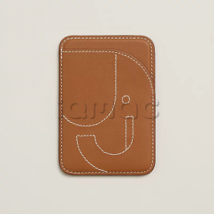 Чехол-бумажник Hermès "Elefante" с MagSafe для iPhone, цвет Gold/ Золото