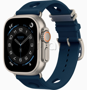 Купить Apple Watch Hermès Ultra 4 (2026) // 49мм GPS+Cellular // Корпус из титана, браслет Scub’H Diving цвета Bleu De Malte