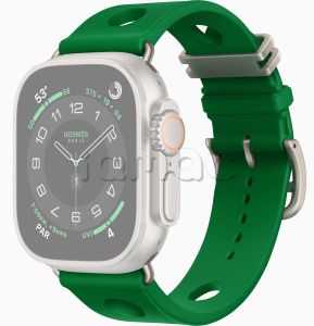 49мм Ремешок Hermes Scub’H Diving цвета Vert Vertigo для Apple Watch Ultra