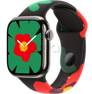 Купить Apple Watch Series 11 // 46мм GPS+Cellular // Корпус из титана натурального цвета, спортивный ремешок цвета Unity Bloom