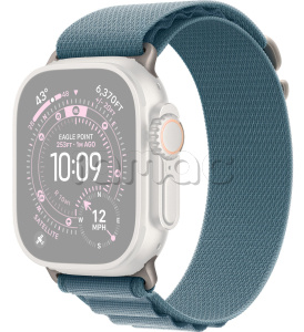 49мм Ремешок Alpine Loop светло-синего цвета, отделка из натурального титана, для Apple Watch Ultra