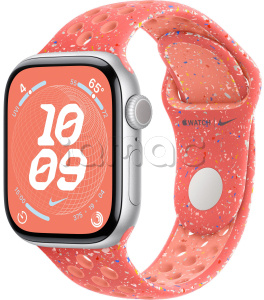 Купить Apple Watch Series 10 // 46мм GPS (Custom) Корпус из алюминия серебристого цвета, спортивный ремешок Nike цвета "Волшебный уголек"