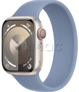Купить Apple Watch Series 9 // 45мм GPS+Cellular // Корпус из алюминия цвета "сияющая звезда", монобраслет цвета "синяя зима"